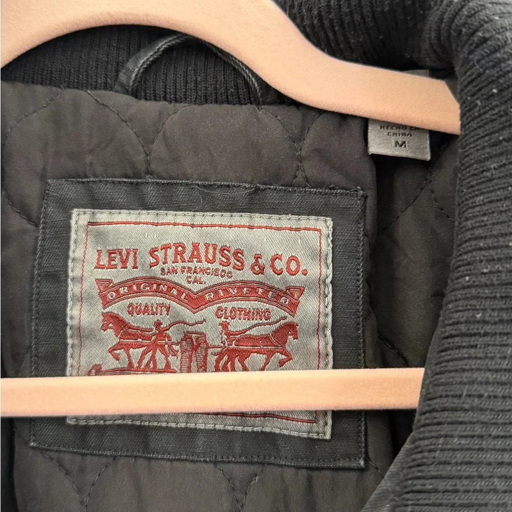 Levi’s Men’s Black Utility Field Jacket Military Workwear Coat Size Medium